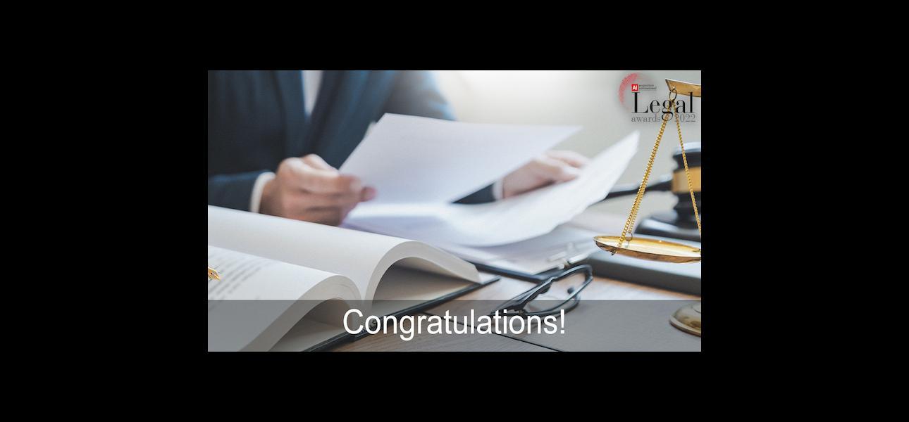 Legal Awards 2022 ¡nuestro estudio ha sido nuevamente premiado!